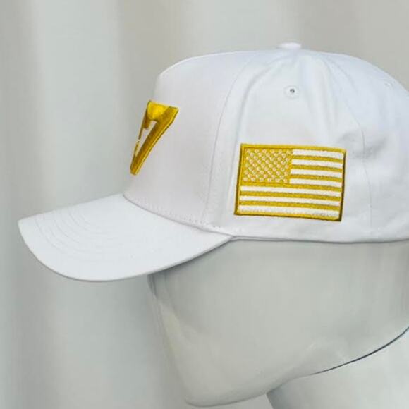 Authentic Limited Charlie Kirk White Hat Cap Gold 47 Turning Point USA - Picture 3 of 11